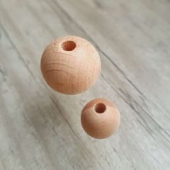 Perles en bois naturel