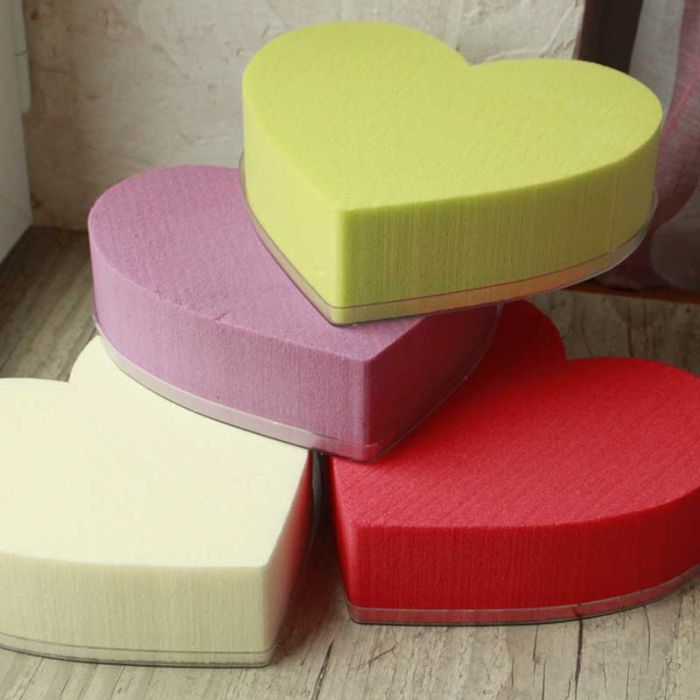 Coeur mousse florale couleur