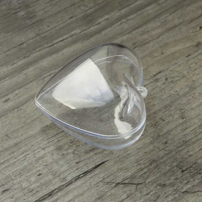 Cœur en plexiglass transparent 6 cm pour dragées 