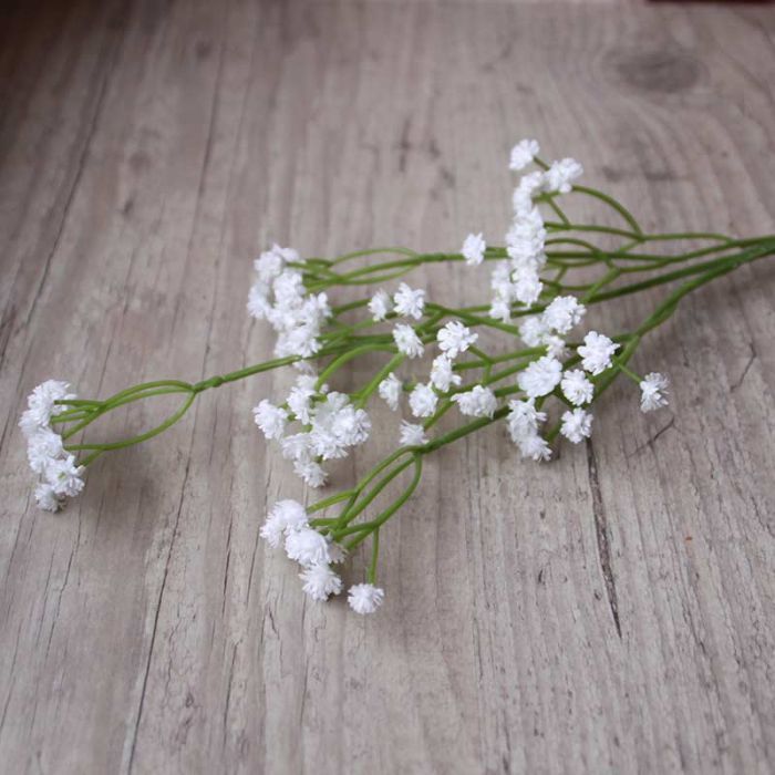 Tige de gypsophile artificiel blanc