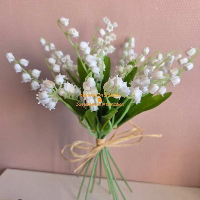 Bouquet de brins de muguet artificiel