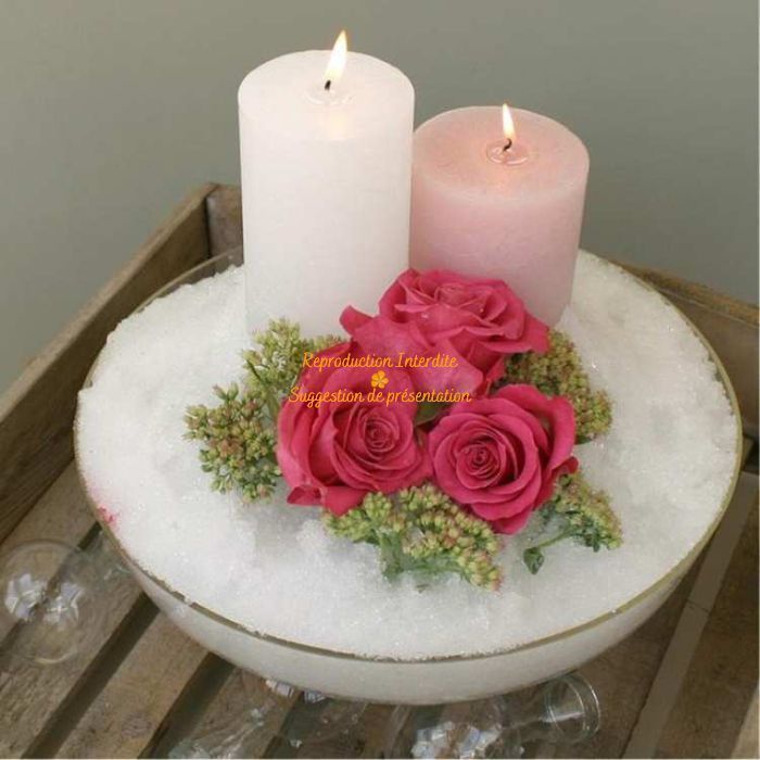 Neige artificielle et bougies