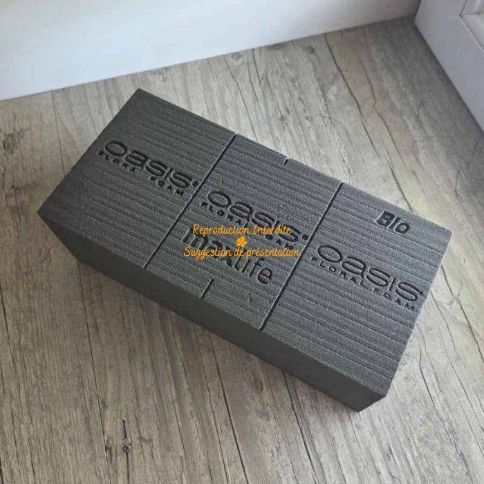 Brique mousse florale biodégradable noire OASIS BIO BLACK 23x11x7,5 cm