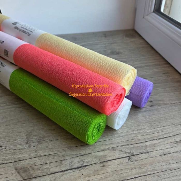 Rouleau de papier crépon fleuriste 50 x 250 cm