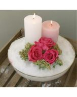 Neige artificielle et bougies