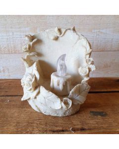 Décoration funéraire avec une bougie led.