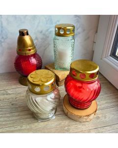 Bougie funéraire en verre