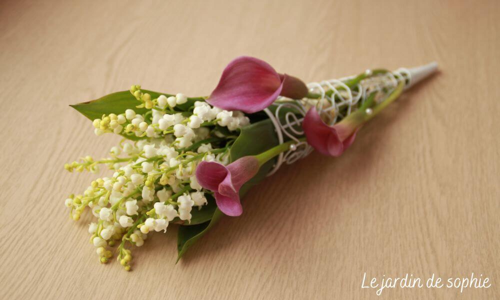 Bouquet de mariée avec muguet